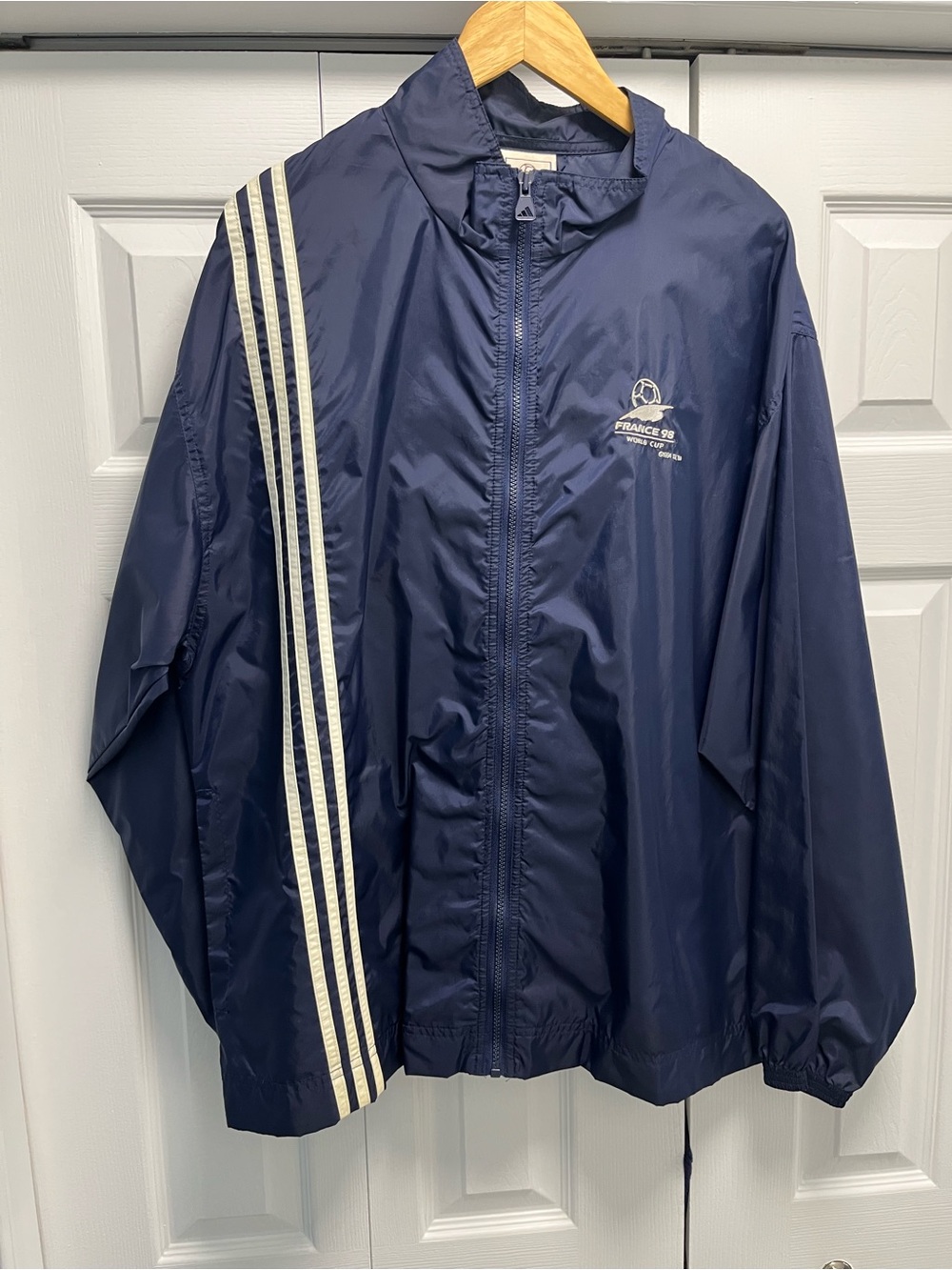 Vintage Adidas windbreaker with embroidered France 98 World cup